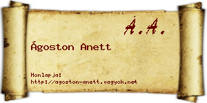Ágoston Anett névjegykártya